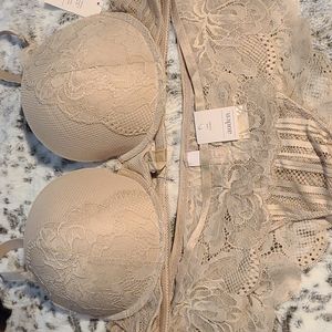 Nwt auden pushup bra and cheeky panty
